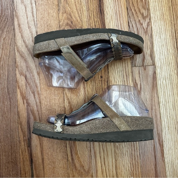 NAOT Aspen Silver Pewter Rhinestone Wedge Slide On Sandals Women’s Size 38 - Picture 6 of 11